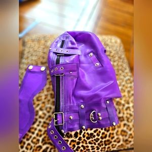 100% Latex Blindfold Hood Medium to Large